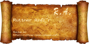 Ruttner Azár névjegykártya